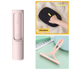 2-1 Reusable Pet Hair Remover Brush Lint Roller Portable Effective Self Cleaning Tool for Cat Dog Fur Hair Dust Removal Brush